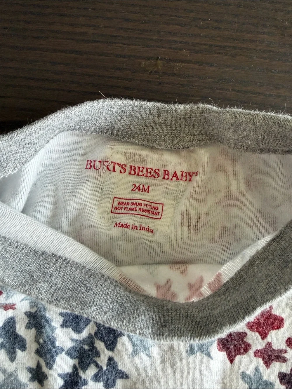 Burt’s Bees Baby pajamas Americana stars size 24 months
